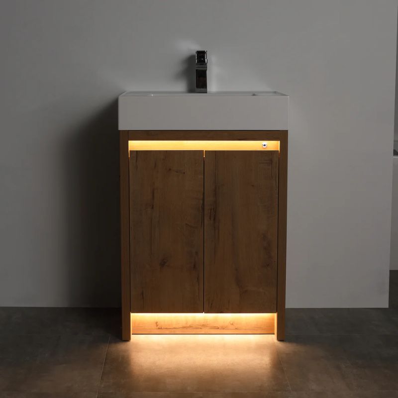 Blossom Capri 038 Transitional Freestanding Vanity with Dual LED Illumination - Quality Home Distribution
