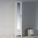 Blossom Sydney 15-Inch Modern Freestanding Linen Cabinet with Full-Length Mirror - Quality Home Distribution
