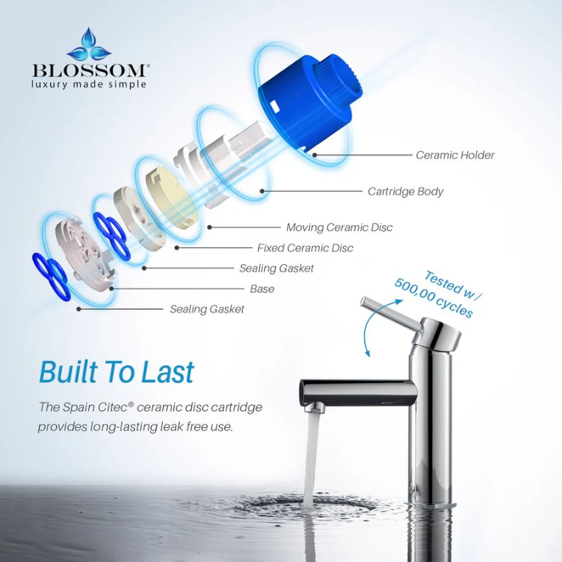 Blossom F01-116 Single Handle Bathroom Vanity Faucet - Quality Home Distribution