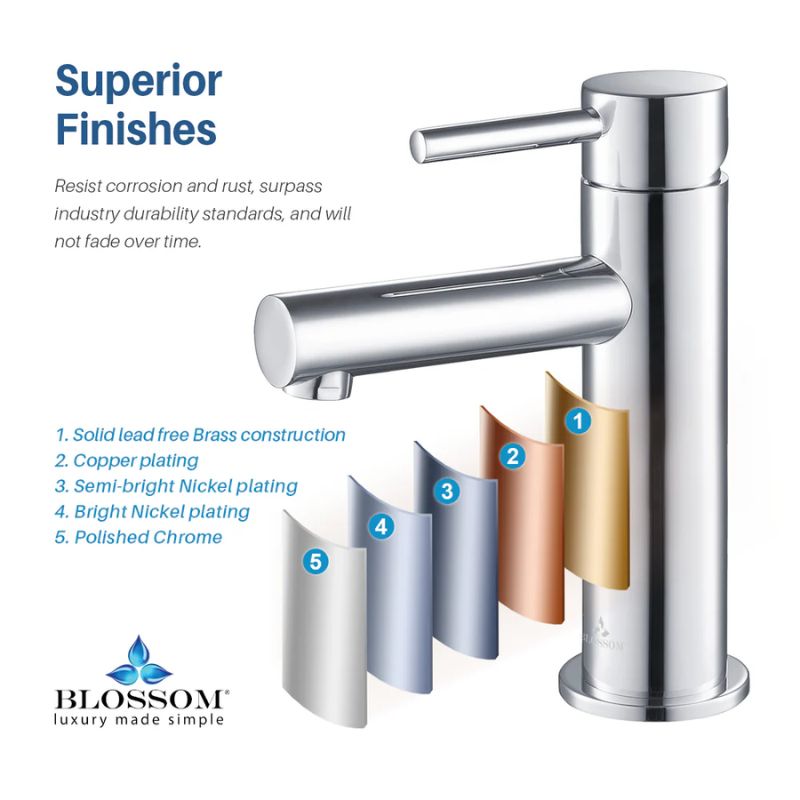 Blossom F01-116 Single Handle Bathroom Vanity Faucet - Quality Home Distribution