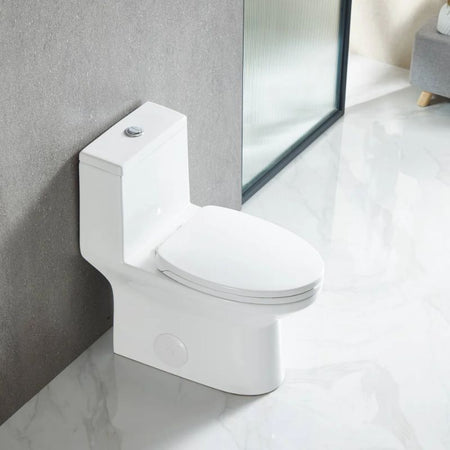 Blossom T9-04 Modern One-Piece Dual Flush Toilet with Tornado Flush & Skirted Design - Quality Home Distribution
