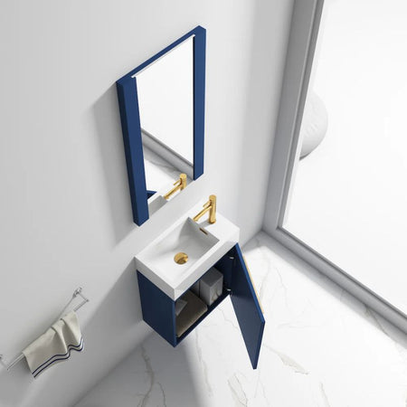 Blossom Colmar 004 Modern 18" Wall-Hung Bathroom Vanity Set - Quality Home Distribution