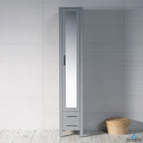Blossom Sydney 15-Inch Modern Freestanding Linen Cabinet with Full-Length Mirror - Quality Home Distribution
