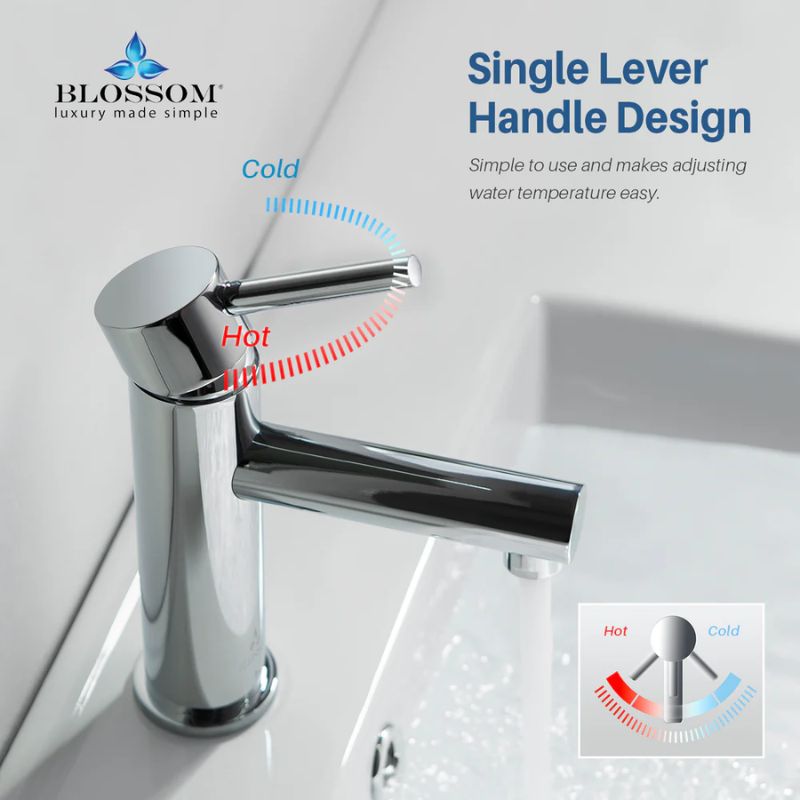 Blossom F01-116 Single Handle Bathroom Vanity Faucet - Quality Home Distribution