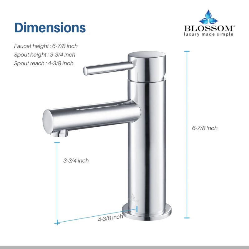 Blossom F01-116 Single Handle Bathroom Vanity Faucet - Quality Home Distribution