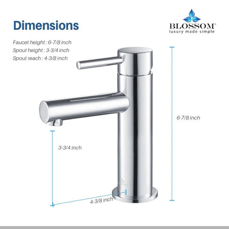 Blossom F01-116 Single Handle Bathroom Vanity Faucet - Quality Home Distribution