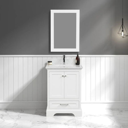 Blossom Copenhagen 027 Solid Wood Freestanding Vanity with Carrara Marble Top - Quality Home Distribution