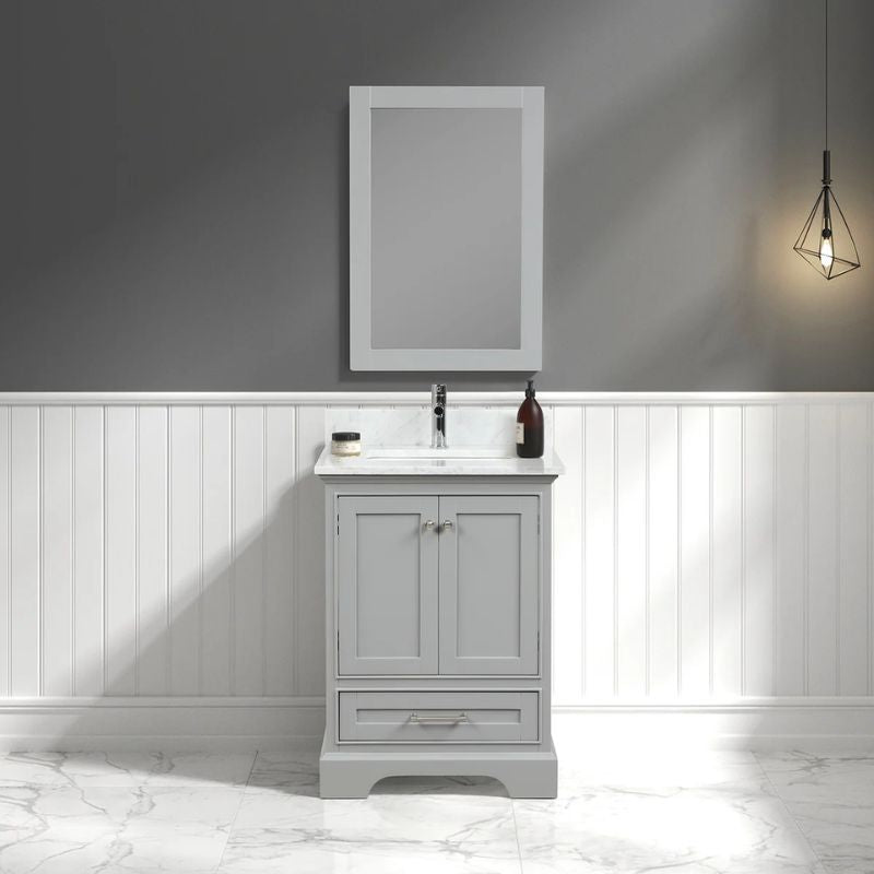 Blossom Copenhagen 027 Solid Wood Freestanding Vanity with Carrara Marble Top - Quality Home Distribution