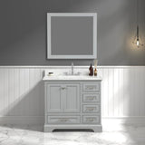 Blossom Copenhagen 027 Solid Wood Freestanding Vanity with Carrara Marble Top - Quality Home Distribution