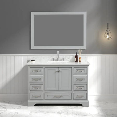 Blossom Copenhagen 027 Solid Wood Freestanding Vanity with Carrara Marble Top - Quality Home Distribution