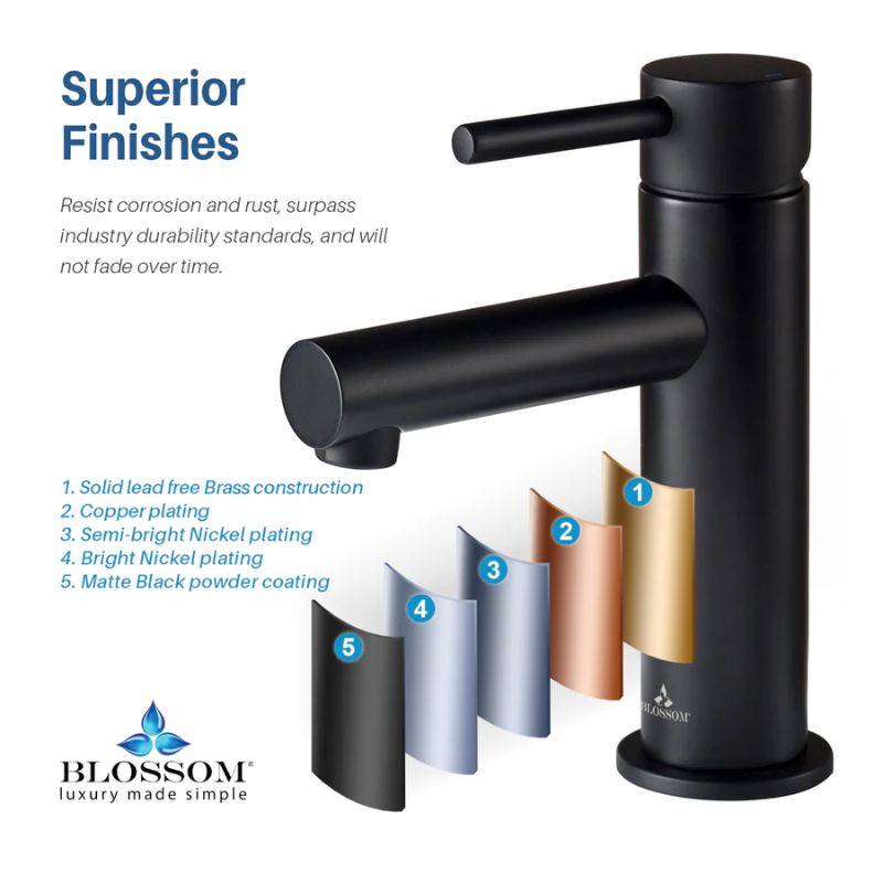 Blossom F01-116 Single Handle Bathroom Vanity Faucet - Quality Home Distribution