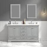 Blossom Copenhagen 027 Solid Wood Freestanding Vanity with Carrara Marble Top - Quality Home Distribution