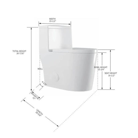 Blossom T9-05 Modern One-Piece Dual Cyclone Flush Toilet with Nano-Glaze - Quality Home Distribution