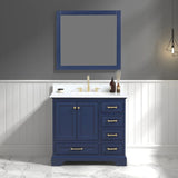 Blossom Copenhagen 027 Solid Wood Freestanding Vanity with Carrara Marble Top - Quality Home Distribution