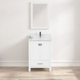 Blossom Geneva 026 Freestanding Solid Wood Vanity with Carrara Marble Top - Quality Home Distribution