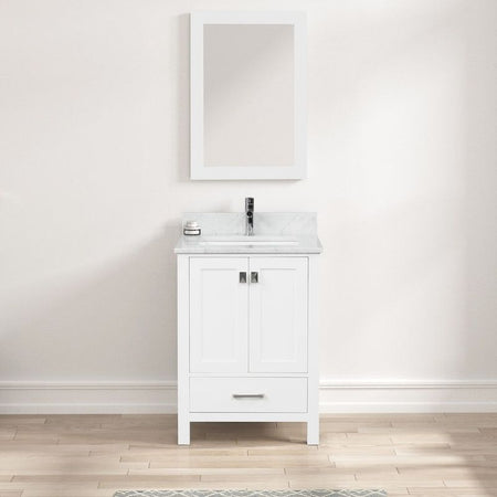 Blossom Geneva 026 Freestanding Solid Wood Vanity with Carrara Marble Top - Quality Home Distribution