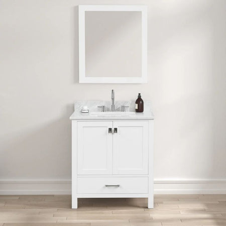 Blossom Geneva 026 Freestanding Solid Wood Vanity with Carrara Marble Top - Quality Home Distribution