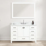 Blossom Geneva 026 Freestanding Solid Wood Vanity with Carrara Marble Top - Quality Home Distribution