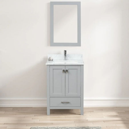 Blossom Geneva 026 Freestanding Solid Wood Vanity with Carrara Marble Top - Quality Home Distribution