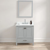 Blossom Geneva 026 Freestanding Solid Wood Vanity with Carrara Marble Top - Quality Home Distribution