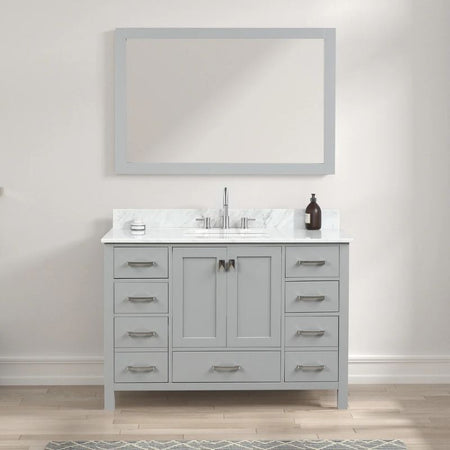 Blossom Geneva 026 Freestanding Solid Wood Vanity with Carrara Marble Top - Quality Home Distribution