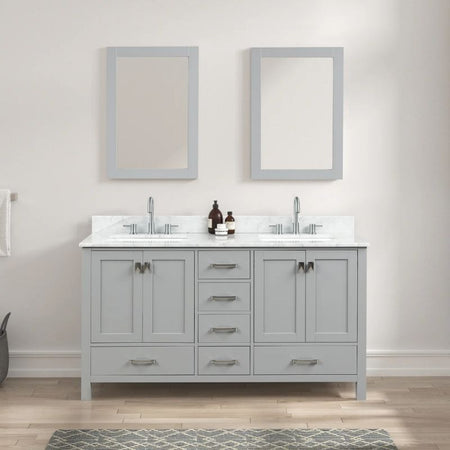 Blossom Geneva 026 Freestanding Solid Wood Vanity with Carrara Marble Top - Quality Home Distribution