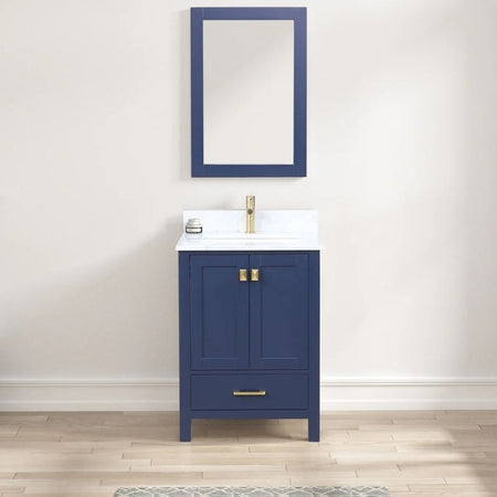Blossom Geneva 026 Freestanding Solid Wood Vanity with Carrara Marble Top - Quality Home Distribution