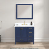Blossom Geneva 026 Freestanding Solid Wood Vanity with Carrara Marble Top - Quality Home Distribution