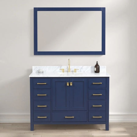 Blossom Geneva 026 Freestanding Solid Wood Vanity with Carrara Marble Top - Quality Home Distribution