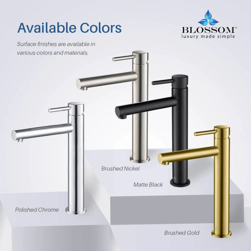 Blossom F01-117 Tall Single Handle Bathroom Vessel Faucet - Quality Home Distribution
