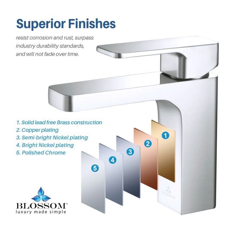 Blossom F01-118 Single Handle Bathroom Faucet - Quality Home Distribution