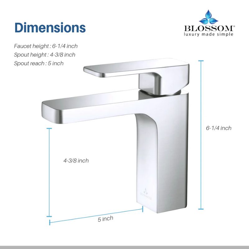 Blossom F01-118 Single Handle Bathroom Faucet - Quality Home Distribution