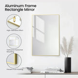 Blossom FM1 Metal Framed Wall Mirror - Shatterproof & Rust-Resistant Design - Quality Home Distribution