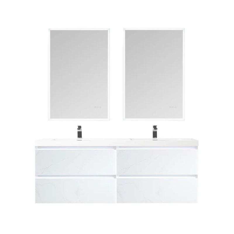 Blossom Jena 018 Wall-Mounted Modern Vanity with Integrated LED Lighting - Quality Home Distribution