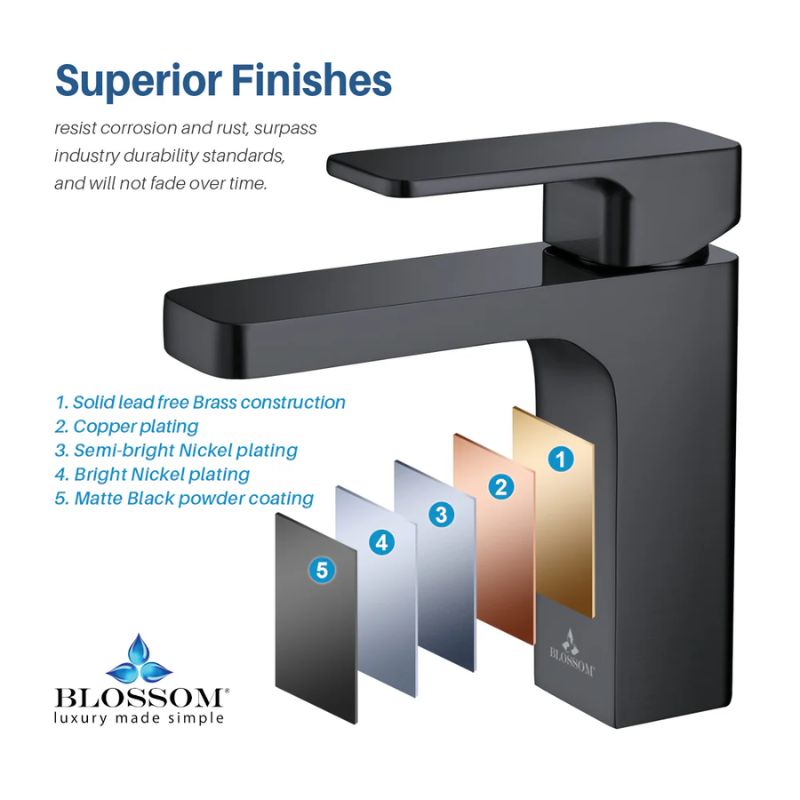 Blossom F01-118 Single Handle Bathroom Faucet - Quality Home Distribution