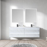 Blossom Jena 018 Wall-Mounted Modern Vanity with Integrated LED Lighting - Quality Home Distribution