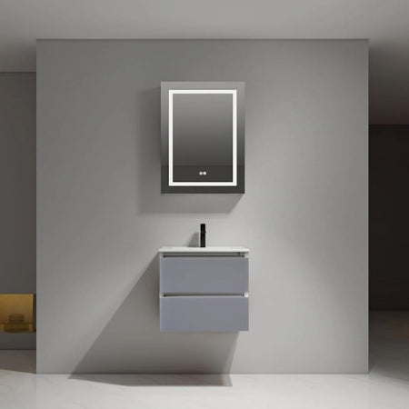 Blossom Jena 018 Wall-Mounted Modern Vanity with Integrated LED Lighting - Quality Home Distribution