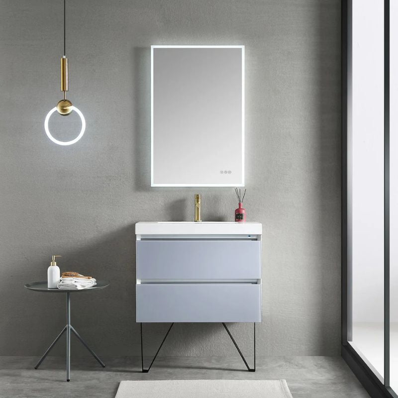 Blossom Jena 018 Wall-Mounted Modern Vanity with Integrated LED Lighting - Quality Home Distribution