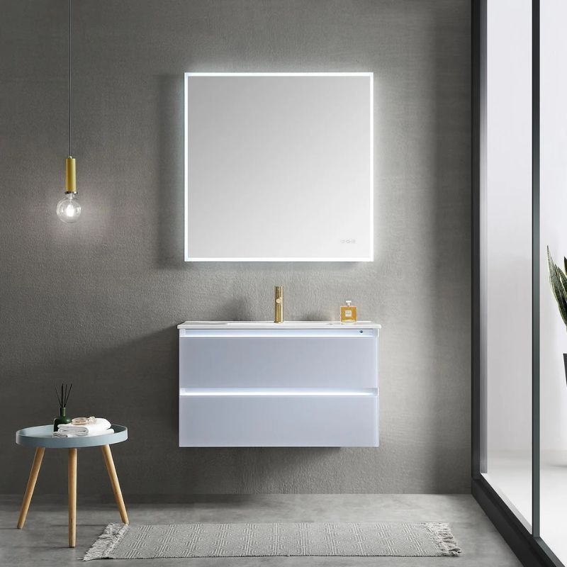 Blossom Jena 018 Wall-Mounted Modern Vanity with Integrated LED Lighting - Quality Home Distribution