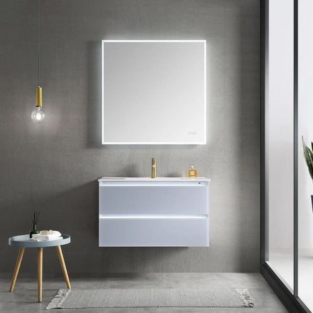 Blossom Jena 018 Wall-Mounted Modern Vanity with Integrated LED Lighting - Quality Home Distribution