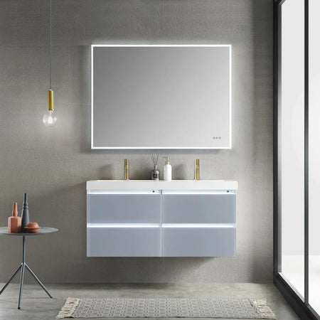 Blossom Jena 018 Wall-Mounted Modern Vanity with Integrated LED Lighting - Quality Home Distribution