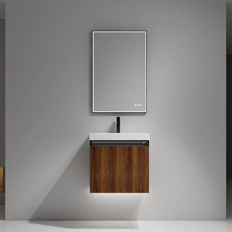 Blossom Lille 043 Wall-Mounted Vanity with Dual LED Lighting & Hidden Drawer - Quality Home Distribution