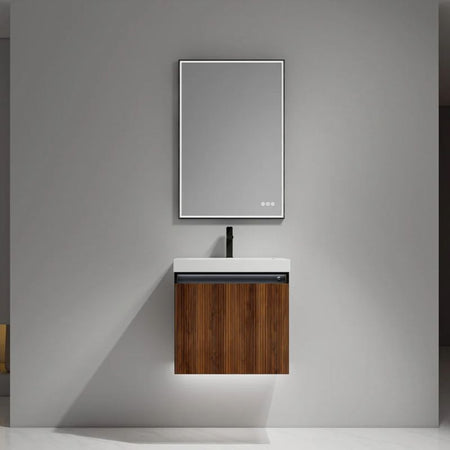 Blossom Lille 043 Wall-Mounted Vanity with Dual LED Lighting & Hidden Drawer - Quality Home Distribution