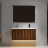 Blossom Lille 043 Wall-Mounted Vanity with Dual LED Lighting & Hidden Drawer - Quality Home Distribution