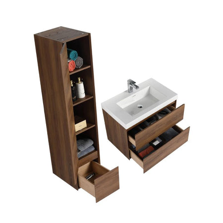 Blossom Assisi 036 Modern Wall-Hung Bathroom Vanity with Soft-Close Drawers - QHD