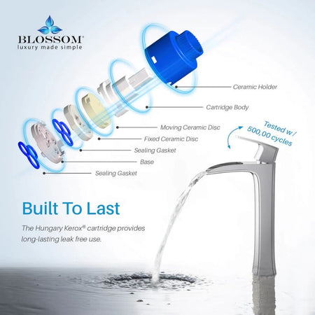 Blossom F01-305 Single Handle Bathroom Faucet – 4-Piece Contractor Value Pack - Quality Home Distribution