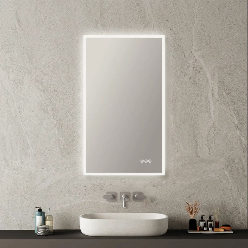 Blossom Beta LED Backlit Mirror with Frosted Sides and Built-In Defogger - Quality Home Distribution