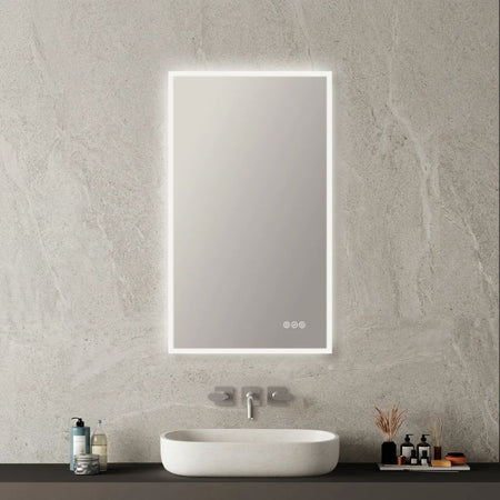 Blossom Beta LED Backlit Mirror with Frosted Sides and Built-In Defogger - Quality Home Distribution