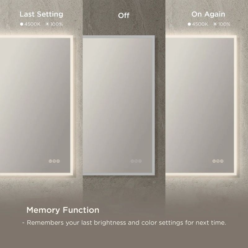 Blossom Beta LED Backlit Mirror with Frosted Sides and Built-In Defogger - Quality Home Distribution