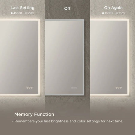 Blossom Beta LED Backlit Mirror with Frosted Sides and Built-In Defogger - Quality Home Distribution